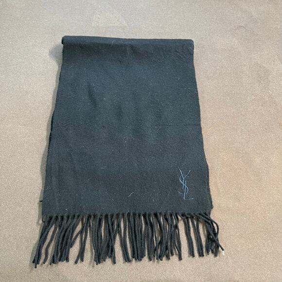 Yves Saint Laurent Wool & Cashmere Scarf 90% Wool 10% Cashmere Brand New Unisex - Picture 4 of 10